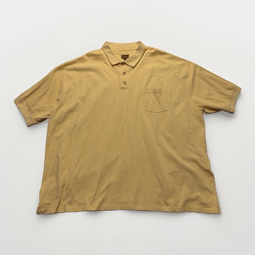 Copper Canyon Outdoors Men's 7XB Yellow Pocket Polo Shirt Gorpcore Casual Hiking
